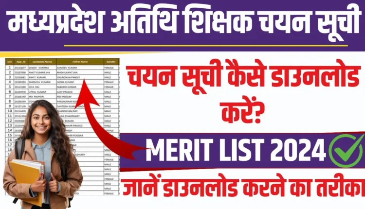मध्यप्रदेश अतिथि शिक्षक चयन सूची